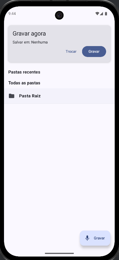 Tela inicial do Audevo